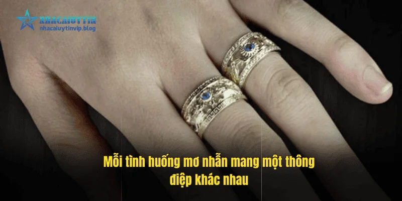Mỗi tình huống mơ nhẫn mang một thông điệp khác nhau
